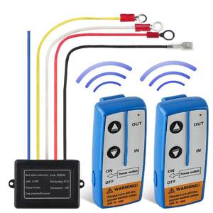 lot 4505 image: WATERWICH 2pcs Wireless Winch Remote Control Kit 12V Recovery Switch Universal for Truck Jeep ATV SUV