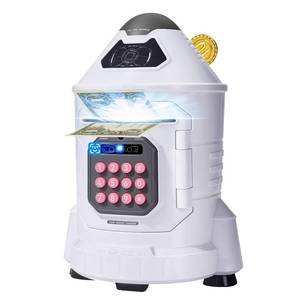 lot 5532 image: GONINO Piggy Bank for Kids, Electronic Kids Money Safe wCode Lock & Face ID Simulation, Rocket Ship Money Saving Box ATM Coin Bank Toys for Girls Age 3-12 Birthday Gifts