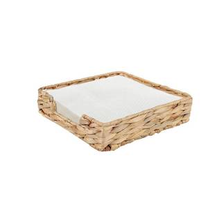 lot 6025 image: YAHUAN Water Hyacinth Napkin Holder Wicker Tissue Paper Holder Woven Napkins Dispenser for Kitchen,Serving Tray Basket for Tables (Original)