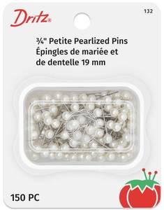 lot 6447 image: Dritz 132 Pearlized Pins, Petite, White, 34-Inch (150-Count)