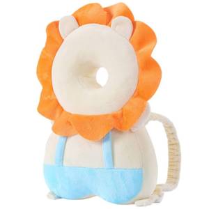 lot 6458 image: Baby Walker Head Protector Toddler Adjustable Baby Head Protection Backpack Wear Safety Pad (White Lion)