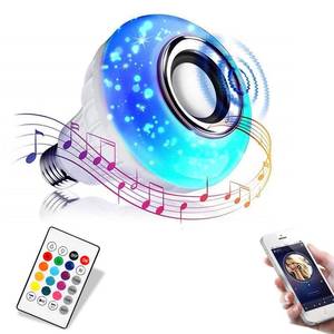 lot 6467 image: JETENCN LED Light Bulb Bluetooth Speaker with Remote Control and APP, WhiteColor Changing - Works with E26 Base Fixture - Perfect Lamp for Home, Party, Bedroom, Indoor Floodlight Bulb