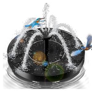 lot 6475 image: 2.5W Solar Bird Bath Fountains�� Upgraded Solar Pond Fountain with 6 Nozzles,Solar Fountain for Bird Bath, Pond, Garden Decor (Black)