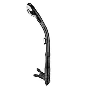 lot 6482 image: Aegend Dry Snorkel, Easy-Breath Free Diving Snorkel for Snorkeling Scuba Diving Freediving Swimming, with Top Dry Valve and Food-Grade Silicone Mouthpiece for Adult Youth, Black