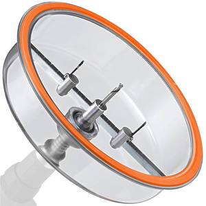 lot 11133 image: Jonard Tools AHC-10, Professional Grade Round Hole Saw Cutter, Includes Dust Shield and Case, Cuts Plywood Plasterboard Sheetrock Acrylic Up to 1 116 Thick, Adjustable Hole Size 2.2 to 10, Silver