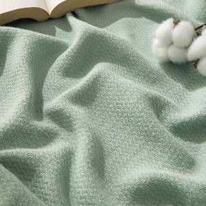 lot 11148 image: Bedsure GentleSoft 100% Cotton Blanket Queen Size for Bed - Breathable and Lightweight, Soft Cozy Textured Herringbone Woven Blanket for Summer, Sage Green, 90x90 inches