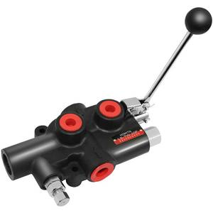 lot 11154 image: RYFT 25GPM Auto Control Detent Valve, Heavy Duty Hydraulic Log Splitter Valve, Auto Return Detent Lever Handle, Durable Cast Iron Body, with 12 Work Port, 3500 PSI Used for Various Log Splitters (Used)
