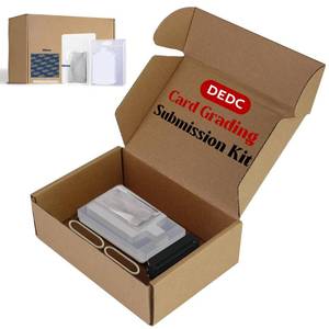 lot 11162 image: DEDC Card Grading Submission Kit, Card Grading Kit Shipping Mailing Kit Box for PSA, CGC, SGC Trading Card- 25 Semi Rigid Card Holders, 50 Card Sleeves, 1 Shipping Label  1 Wiping Cloth (1-Set- PSA)
