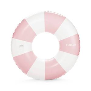 lot 11177 image: FUNBOY Giant Vintage Pink Stripe Inflatable Tube Pool Float with Cup Holder 48 Large Pool Float for Adults Inner Tube Swimming Pool Toys Swim Rings Pool Lounger Float for Pool Party & Summer