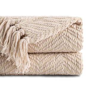lot 11200 image: BATTILO HOME Beige Throw Blankets for Couch, Knitted Tan Throw Blanket for Twin Bed, Super Soft Warm Large Throws for Home Decor, 60 x 80