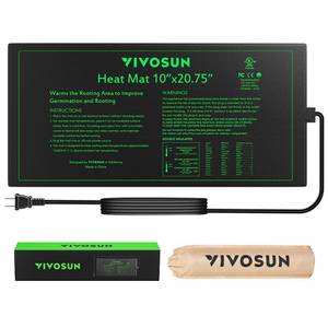 lot 12008 image: VIVOSUN Durable Waterproof Seedling Heat Mat 10 x 20.75 UL & MET-Certified Warm Hydroponic Heating Pad for Germination, Indoor Gardening, Greenhouse
