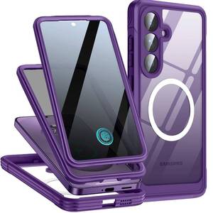 lot 12010 image: Magnetic for Samsung Galaxy S26 Case with Privacy Screen Protector, Compatible with Magsafe, Military Grade Protection, Anti-peep Privacy Screen Full Body Shockproof Phone Cover 6.3, Purple