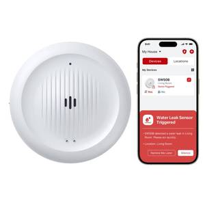 lot 12032 image: X-Sense Wi-Fi Water Leak Detector for Home - Smart 2-in-1 Leak & Low-Temperature Sensor with App Alerts, Protection for Homes, Kitchens & Basements, Model SWS0B, 1 Pack
