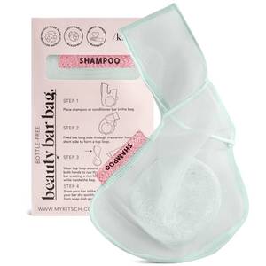 lot 12038 image: Kitsch Bar Soap Saver Pouch �� Patented Mesh Soap Bag for Shampoo and Conditioner Bars - Extends Use & Prevents Soggy Mess - Recycled Beauty Bar Bag, Eco-Friendly - Mint