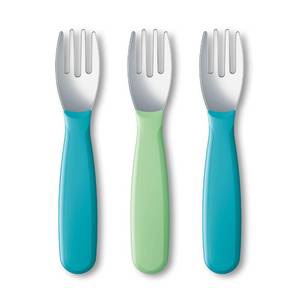 lot 12069 image: NUK Kiddy Cutlery Forks, Durable Stainless Steel, BPA & Latex-Free, 18 Months, Pack of 3