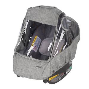 lot 12072 image: Evenflo Infant Car Seat Weather Shield, Rain Cover, Ventilated Panels (Gray Melange)