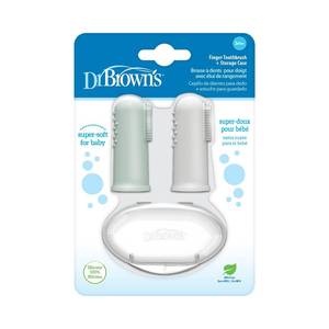 lot 12095 image: Dr. Browns 100% Silicone Baby Finger Toothbrush and Toothpaste Set, 2-Pack Toothbrush & Infant-to-Toddler Training Toothbrush, Soft for Babys First Teeth, Giraffe, 0-3 Years