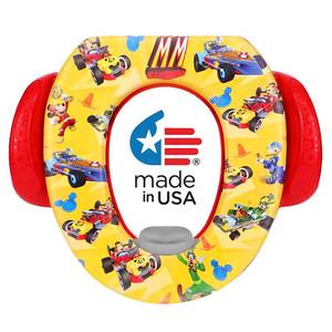 lot 12104 image: Disney Mickey Mouse Track Adventures Soft Potty Seat and Potty Training Seat - Soft Cushion, Baby Potty Training, Safe, Easy to Clean