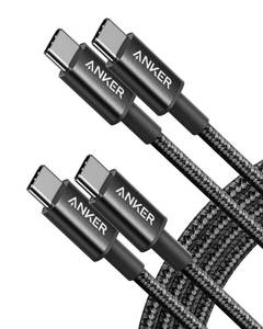 lot 12125 image: Anker USB C to USB C Cable, Type-C 60W Fast Charging Cable (6 FT, 2Pack) for iPhone 17 Series, iPad mini 6 and More (Black)