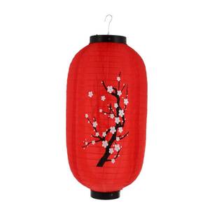 lot 12133 image: Sewroro Traditional Japanese Outdoor Asian Japanese Silk Lights Foldable Festive Hanging Lamp DIY Sushi Hanging Decorations Waterproof for Birthday Wedding Party