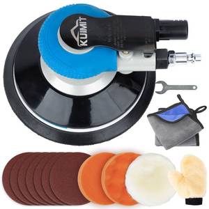 lot 13177 image: KUIMIT 6 Air Sander Kit - Garage-Ready Dual Action Tool, Car Detailing & Woodworking Hero  Palm-Sized Power wFree Tool Kits