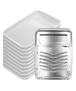 lot 13181 image: Bates 9 Inch Paint Tray with 10 Plastic Liners - Disposable Paint Roller Trays for Walls