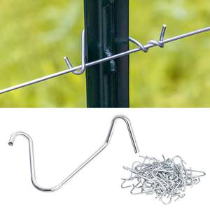 lot 13196 image: T Post Clips 500 pcs Fence Wire Tensioner, Galvanized Steel Fence Clips for Securing Wire Garden Farm Highway Sport Fences