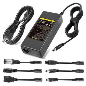 lot 14125 image: 42V 2A Electric Scooter Charger Universal Replacement with 7 Plugs, Compatible with GOTRAXJetsonVoyage Charger for 36V 10S Li-ion Battery.