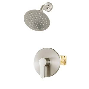 lot 14127 image: WRISIN Shower Faucet Set Brushed Nickel, Shower Valve Kit with 6 Inch Showerhead