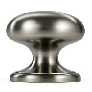 lot 14152 image: trust4care 2-Pack Brushed Satin Nickel Large Bifold Closet Door Knobs with Wide Base, Round Brass Wardrobe Folding Dress Pantry Door Knobs, 1-12 Inch Furniture Drawer Pulls Handles