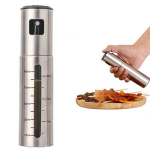 lot 14166 image: Hganxiu Oil Sprayer for Cooking Spritzer with Scale,Olive Oil Dispenser Bottle for Kitchen(3.3OZ),Hollowed-out Visible Margin Stainless Steel