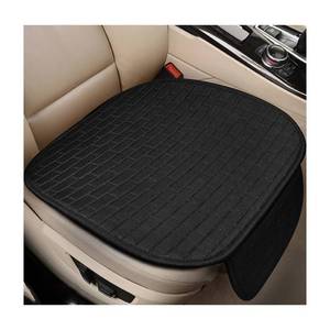 lot 14179 image: KVAEY Linen Back Car Seat Cover, Anti-Slip Long Bottom Rear Seat Cover Protector with Storage Pockets, Breathable Linen Rear Bench Seat Protector Cushion Pad for Most Vehicles (Black, Front)