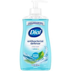 lot 14194 image: Dial Antibacterial Liquid Hand Soap, Spring Water, 11 Fl Oz
