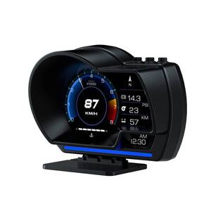 lot 14210 image: wiiyii obd2 Gauge Display Heads up Display for Cars Car HUD Head Up Display P6, OBDGPS Smart Gauge, obd2 Speedometer with Speed,RMP,Water Temperature,Overspeed Alarm,Works Great for Most Cars
