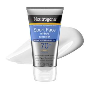lot 14212 image: Neutrogena Sport Face Sunscreen SPF 70, Oil-Free, 2.5 fl oz, Sweat & Water-Resistant, Broad-Spectrum UVAUVB, Nourish & Restore Skin Balance, Oxybenzone Free Sunscreen For Face
