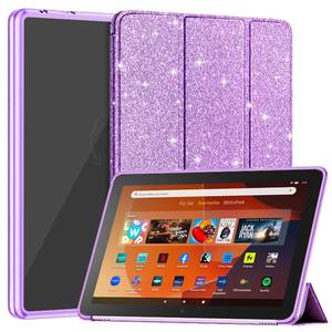 lot 14265 image: Sanyetral Lightweight Shockproof Trifold Stand Tablet Case with Auto WakeSleep Function, Not for Remarkable TCL -Glitter Purple