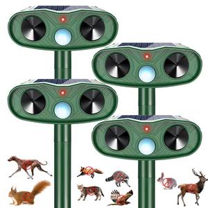 lot 19438 image: 2026 Sonic Fortress Pro Deer Repellent Devices, Racoon Repellent Outdoor Squirrel Fortress Pro IP65 Animal Repeller Cat Deterrent with Motion Sensor to Scare Rabbit Bear Dog Out of Garden Yard(4Pack)