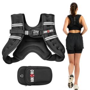lot 19451 image: Weighted Vest for Men Women, No-Bounce 6LB 8LB 12LB 16LB 20LB 25LB 30LB Weights Vest with Adjustable Buckles & Reflective Stripes  Weight Vest for Walking Running Hiking Workout
