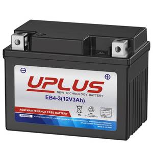 lot 19481 image: UPLUS YTX4L-BS Motorcycle Battery, EB4-3 12V 3Ah SLA Batteries Maintenance Free Scooter ATV AGM Battery, Replacement for YT4L-BS, AGM12-4, LTX4L-BS, NTX4L-BS, CTX4L-BS, GTX4L-BS, FTX4L-BS