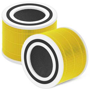 lot 19500 image: Improvedhand Core 300 Pet Care Replacement Filter for LEVOIT Core 300S and Core 300-P Air Purifier, 3-in-1 Great High-Efficiency Materials With Activated Carbon Filter, 2 Pack, Yellow
