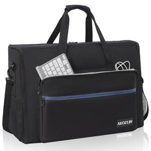 lot 19519 image: AKOZLIN 24 inch Monitor Bag, Dual Monitor Carrying Case(up to 2), Padded Monitor Travel Case (NOT for iMac), LCD ScreensTVs Transport Tote Bag with Shoulder Strap Accessories Pocket
