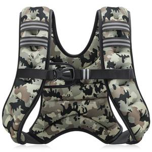 lot 19521 image: ZELUS Weighted Vest, 6lb8lb12lb16lb20lb25lb30lb Weight Vest for Men Women with Storage Pocket & Reflective Strips for Workout Strength Training Running Muscle Building, Desert Camo (12 lb)