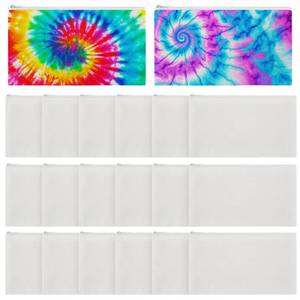 lot 20051 image: Sanwuta 20 Pcs Cotton Makeup Bags for Tie Dying Items Things to Tie Dye Blank Pure Cotton Pencil Case Cosmetic Bags for Large Groups Dye Party Project(12.5X 7)