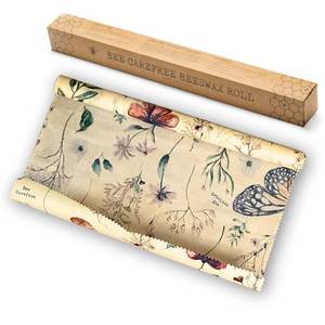lot 20078 image: Reusable Beeswax Roll - 14 x 60 Eco-Friendly Plastic-Free Food Storage - Larger Than Competitors, Biodegradable, Washable, Sustainable Zero-Waste Kitchen Solution