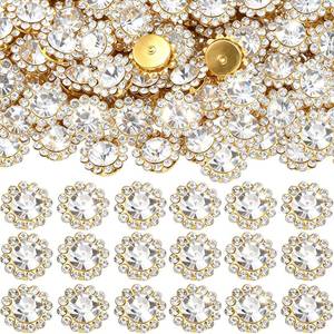 lot 20082 image: 160 Pcs 12MM Sew on Rhinestones Crystals Glass Metal Base Sewing Flower Claw Rhinestones for Clothes Shoes Earring Belt Crafts Sewing Accessories(Crystal)(Not All Pieces Guaranteed)