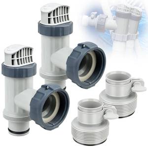 lot 20105 image: FATCANMA Pool Plunger Valve & 1.25 to 1.5 Type B Hose Adapter, 2-Pack Replacement Kit Compatible with Intex Above Ground Pools, OnOff Shut-Off Valve and Hose Converter for Sand Filter Pump ��
