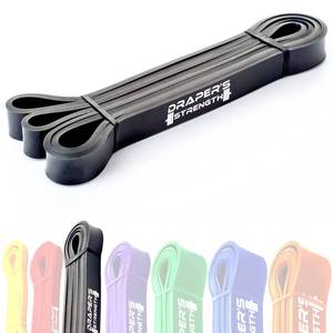 lot 20107 image: DRAPERS STRENGTH Heavy Duty Resistance Stretch Loop Bands for Powerlifting Workout Exercise and Assisted Pull Ups 03. Black