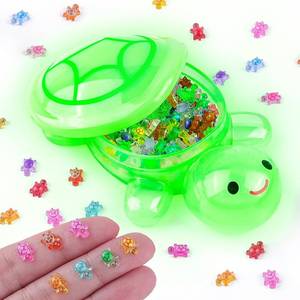 lot 20111 image: 200 Pcs Mini Resin Turtle with 1 Pc Jumbo Resin Turtles, Luminous Miniature Tiny Turtles Glow in The Dark for Fairy Garden Dollhouse Micro Landscaping