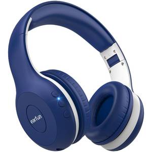 lot 20135 image: EarFun K2 Kids Bluetooth Headphones, Kids Headphones with Volume Limited, 40H Playtime, Built-in Mic, Stereo Sound, Foldable Over-Ear Headphone for SchoolTraveliPadTablet, Blue