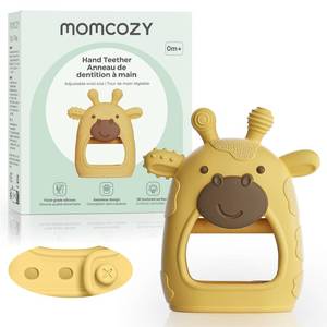 lot 20141 image: Momcozy Baby Teether Toys  Baby Teething Toys  Baby Teething Relief  Food Grade Silicone Teether Baby Toys  Baby Teether 0-6 Months  Teething Toy 6-12 Months  Baby Essential  Yellow